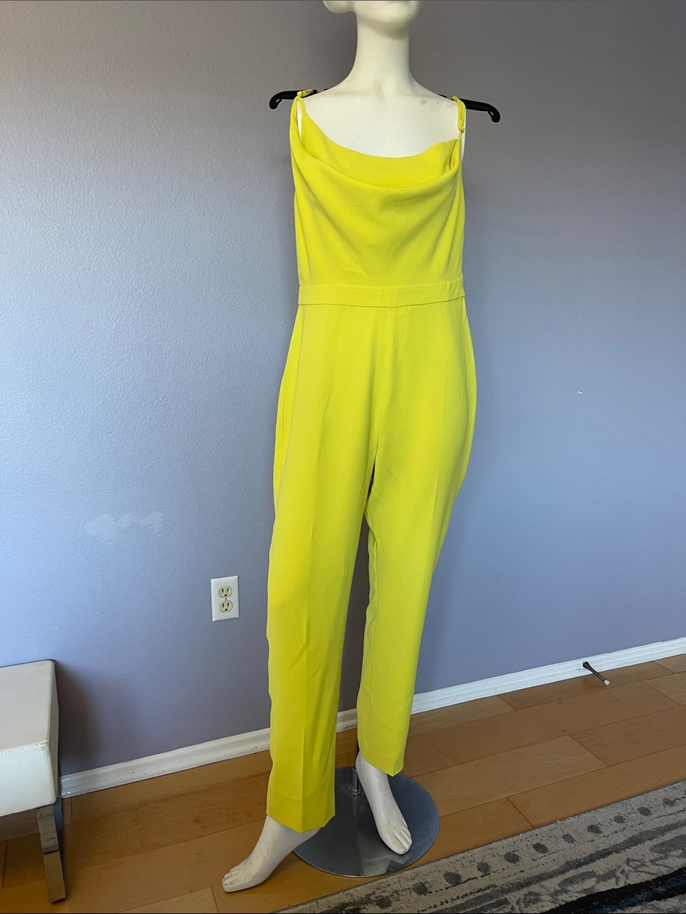 Marciano by Guess Cowl-Neck Sleeveless Jumpsuit in Neon Yellow